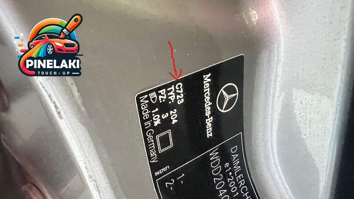 Mercedes-type-204-showing-the-paint-code