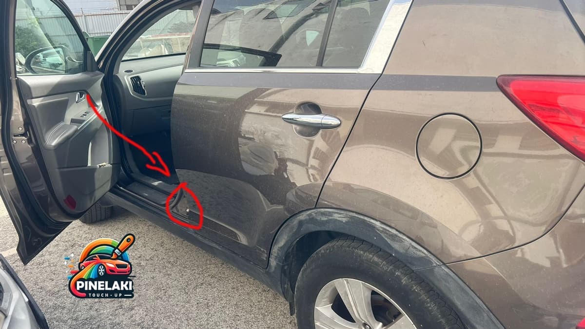 Εμφάνιση της θέσης του χρωματικού κώδικα του Kia Sportage