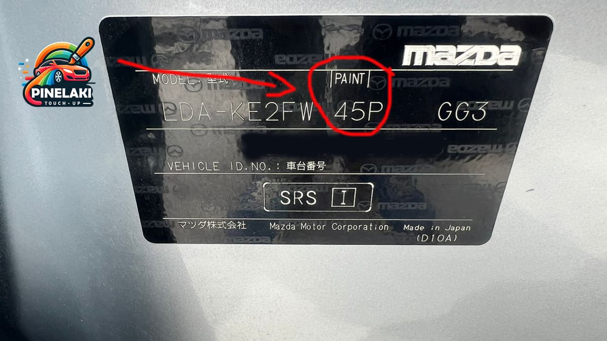 Ο πίνακας κωδικού χρώματος χρώματος στο Mazda CX-5 2015