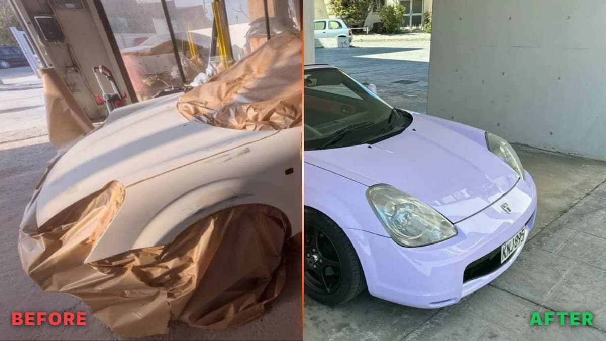 Αλλαγή Χρώματος σε Ολόκληρο το Αμάξωμα Toyota MR2: Πώς η Pinelaki Βάφτηκε Κάθε Πάνελ στη Λευκωσία